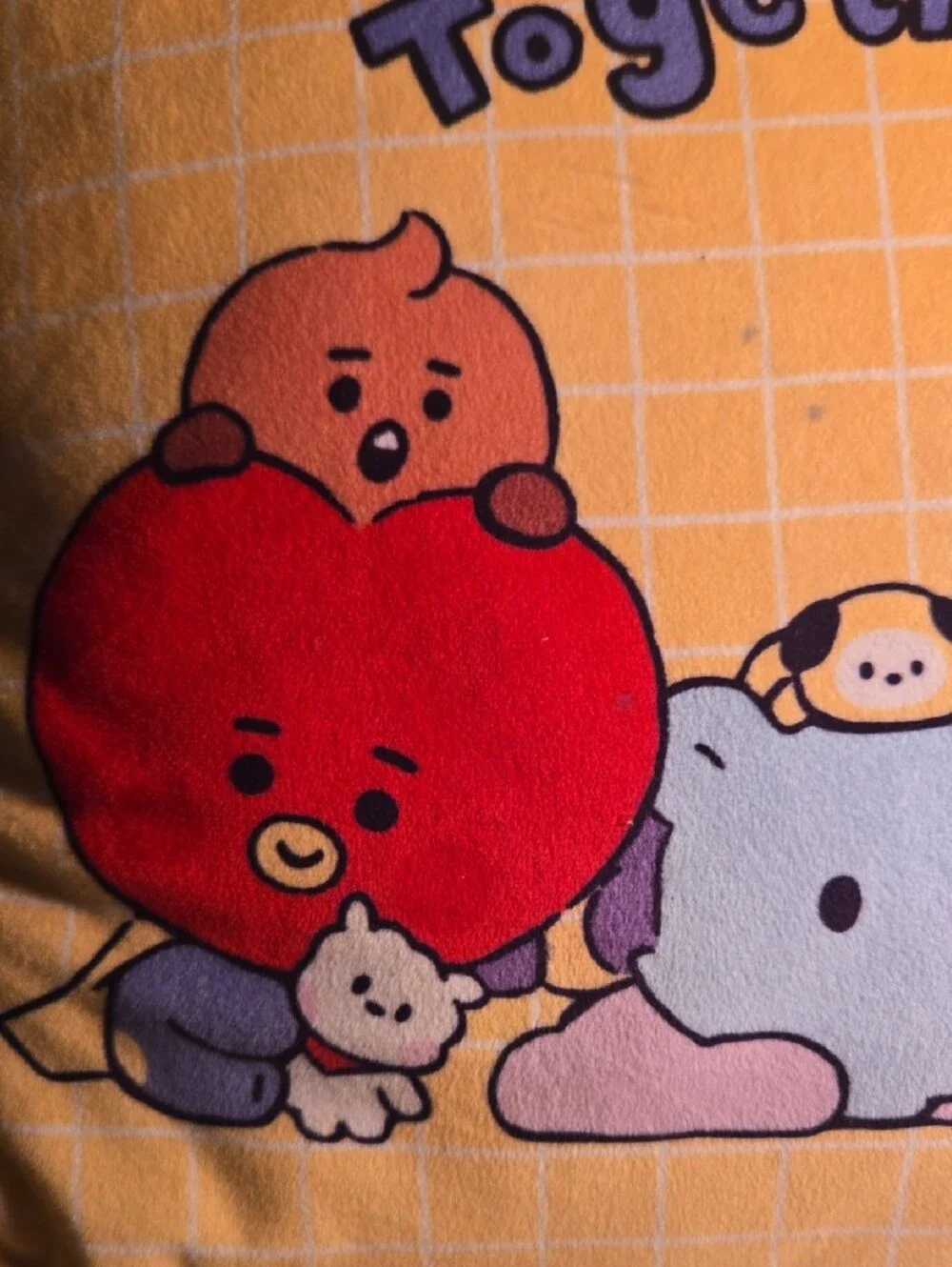 Better Together Yellow Character Accent Pillow by BT 21